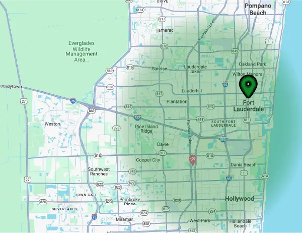 Mint Plumbings Service Area around Fort Lauderdale